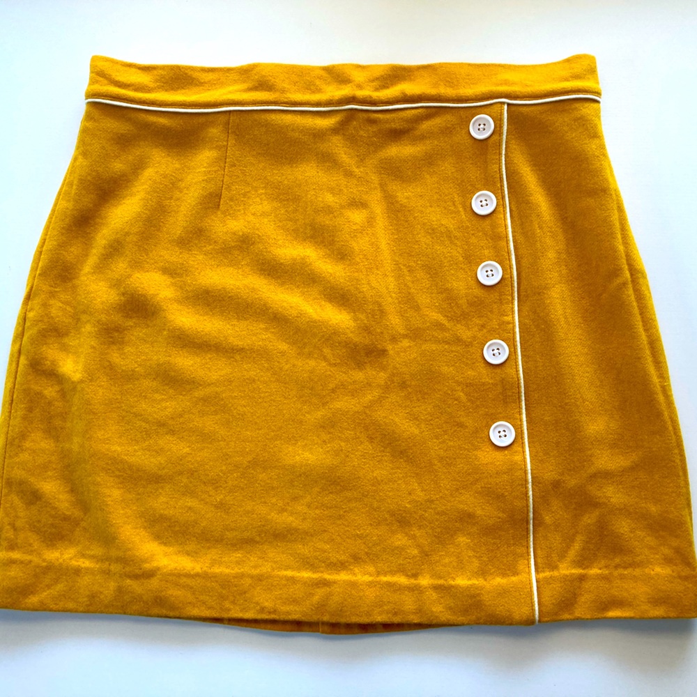 ModCloth mustard yellow mod skirt